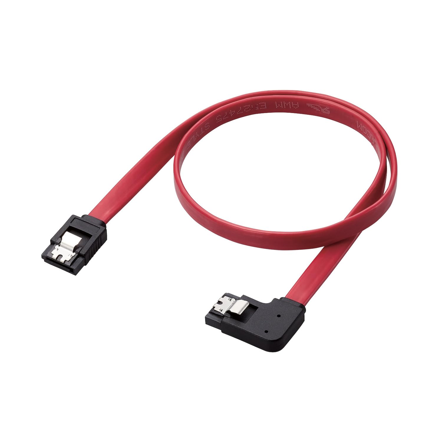 エレコム SATA ケーブル (ストレート-右L型) 50 6Gbps対応 狭い隙間での配線に適したフラットケーブル ..