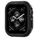 Spigen Apple Watch ケース 45mm | 44mm Series 9 / 8 / SE 2 /Series 7 / SE/Series 6 / Series 5 / Series 4 対応 落下 衝撃 吸収 タフネスデザイン 保護カバー アップルウォッチケース ラギッド・アーマー 062CS24469 (ブラック)