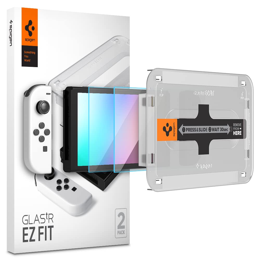 Spigen EZ Fit 饹ե Switch ͭELǥ  Žդåդ å OLED ǥ б ݸ ե 2