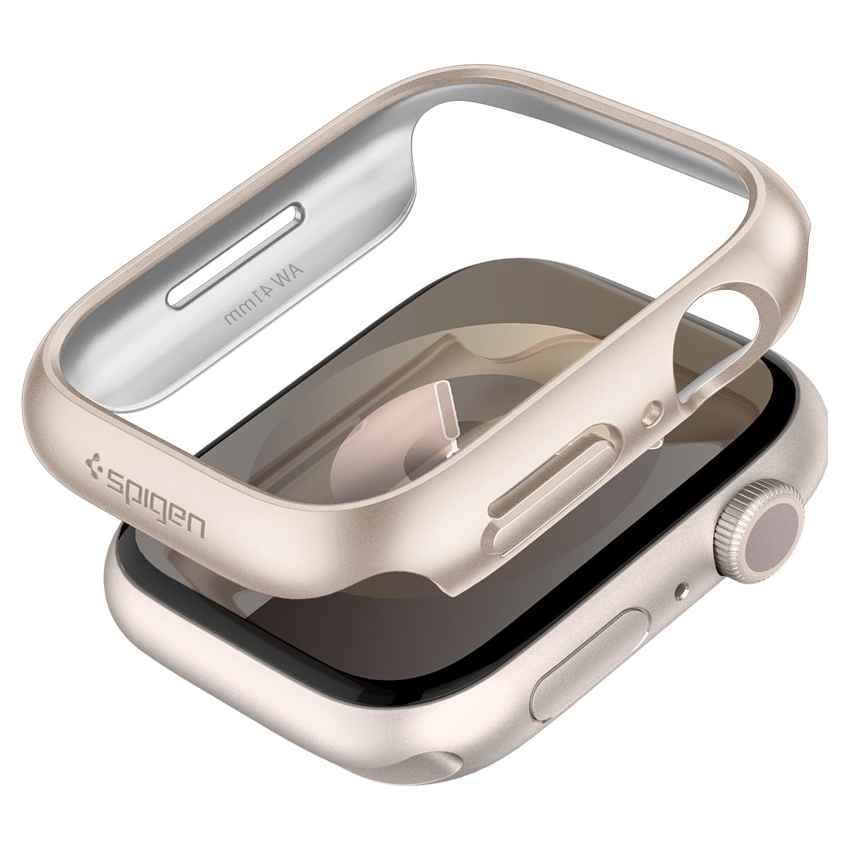 Spigen Apple Watch P[X 41mm Series 9 / 8 / 7 Ή S  Ռ z ȈՒE ^ Vv X y یJo[ AbvEHb`P[X VEtBbg ACS04187 (NX^ENA)