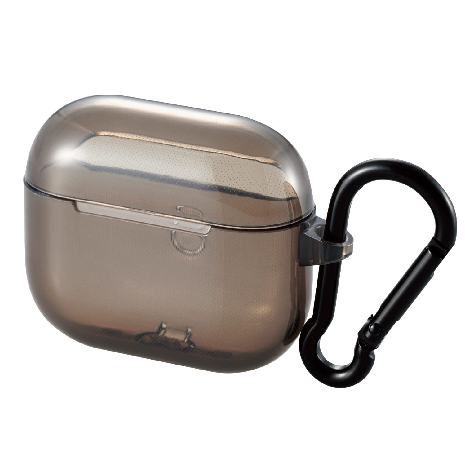 エレコム AirPods 第3世代対応アクセサリ ソフトケース カラビナ付き ブラック AVA-AP3UCBK