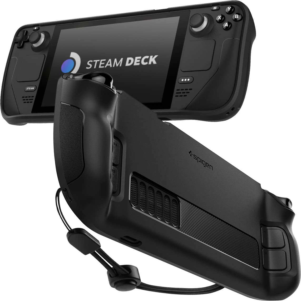 Spigen Steam Deck P[X Xgbvt Jo[ TPU LYh~ ʕی ϏՌ Ռz MbhEA[}[ ACS03730 (}bgEubN)