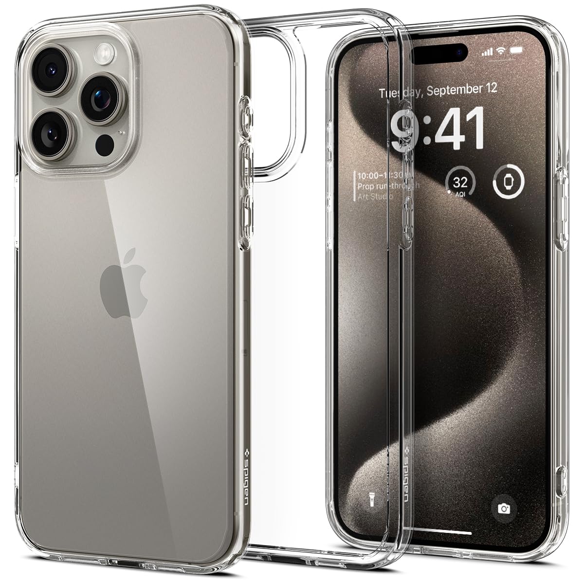 乐天商城 - Spigen iPhone 15 Pro Max ケース クリア ストラップホール 米軍MIL規格 ウルトラ・ハイブリッド ACS06565 (クリスタル・クリア)