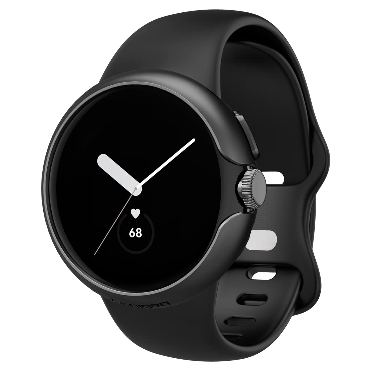 Spigen Google Pixel Watch 2 ケース/Google Pixel Watch 対応 落下 衝撃 吸収 簡易着脱 超薄型 シンプル スリム 軽量 保護カバー シン・フィット ACS05795 (ブラック)