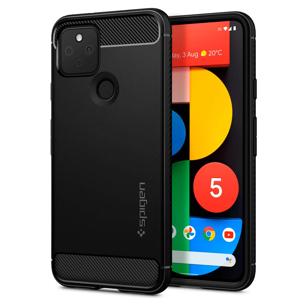 Spigen Google Pixel5 P[X TPU ČRMILKi擾 ϏՌ Ռz Qi[d CX[d MbhEA[}[ ACS01902 (}bgEubN)