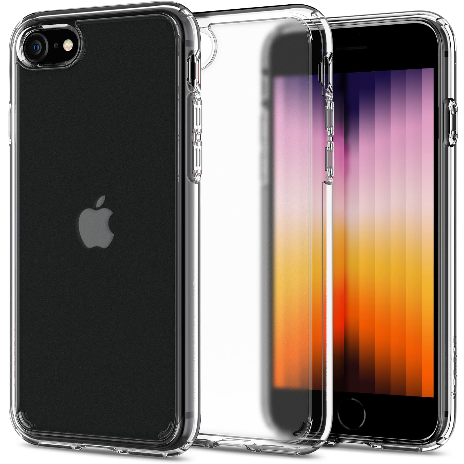 Spigen 半クリア iPhone SE(第3世代/第2世代)/8/7 ケース ウルトラ・ハイブリッド マット フロスト ACS04354 (クリスタル・クリア)