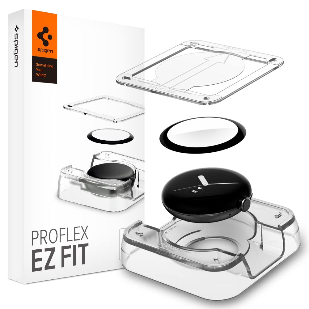 Spigen ProFlex EZ Fit Sʕی tB Google Pixel Watch 41mm p \tLbgt O[O sNZ EHb` Ή ی tB 2