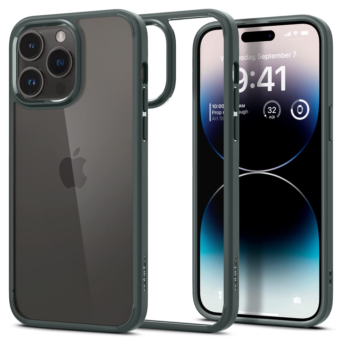 Spigen iPhone14Pro ケース 衝撃吸収 耐衝撃 ストラップホール付き 米軍MIL規格取得 黄変なし TPU バンパーケース 2重構造 すり傷防止 ..