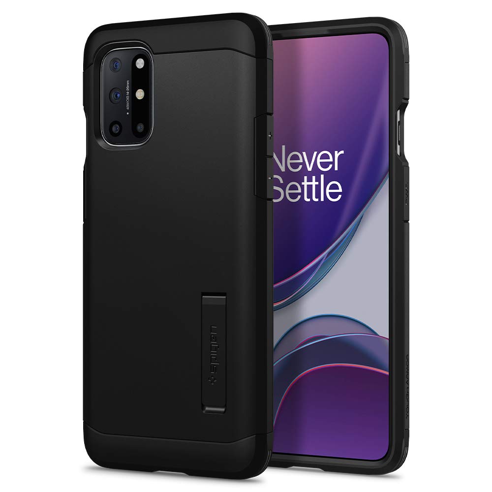 Spigen OnePlus 8T ケース 耐衝撃 スタンド機能 米軍MIL規格取得 カメラ保護 傷防止 衝撃 吸収 タフ アーマー ACS02062 (ブラック)