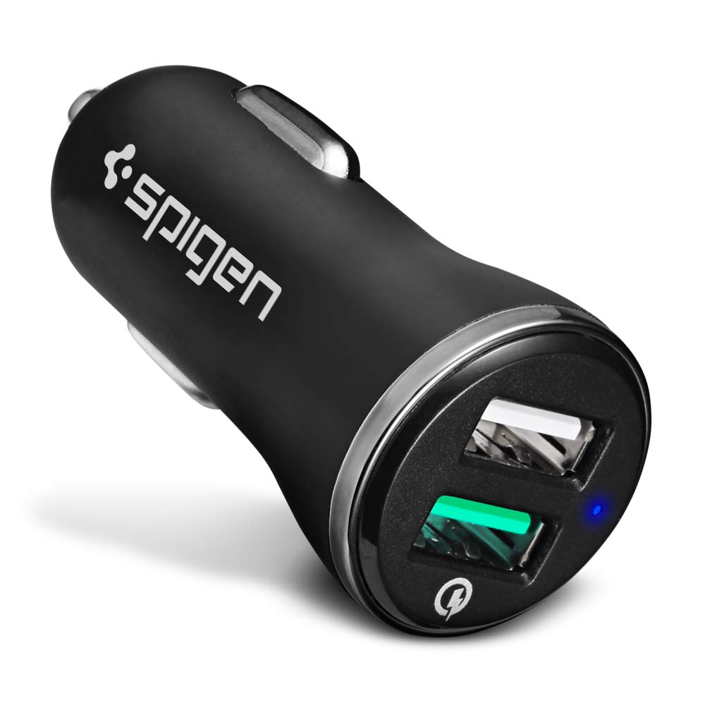Spigen カーチャージャー 急速充電 2ポート Quick Charge 3.0 USB 000CG20643(ブラック)