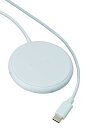 エレコム ワイヤレス充電器 Qi 正規認証品 コンパクトサイズ 5W ケーブル一体(1m) 滑り止めパッド 動作確認用LED USB充電器は別売り ブルー W-QA25BU