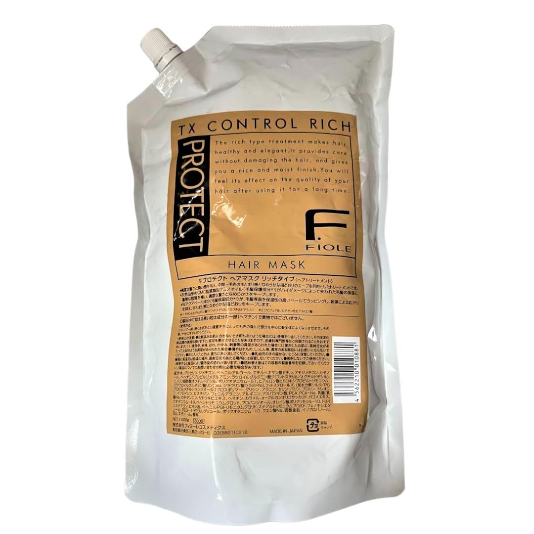 フィヨーレ(FIOLE) Fプロテクト ヘアマスク リッチ 1000g レフィル クリーム クリア 1.0キログラム (x 1)
