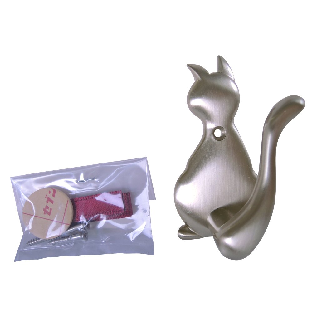 サイズ:8.2×4cm 本体重量:0.4Kg ※木ネジのきく所につけてください。(柱、下地の入っている壁等) ※コンクリート等への取付はできません。 ※10kg以上はぶら下げないでください。 ※首のリボンにつきましては、写真と若干仕様が異なる場合がございます。ご了承ください。