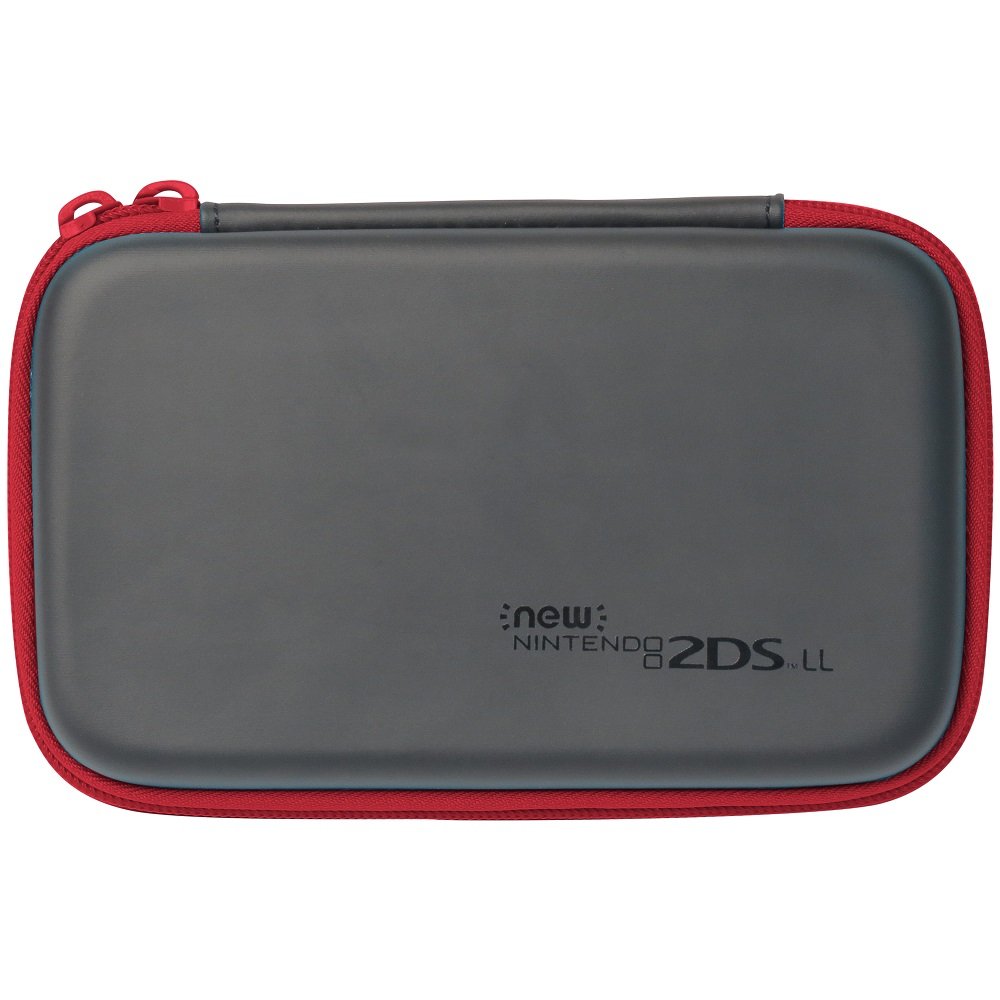 2DS LL対応スリムハードポーチ for Newニンテンドー2DS LL ブラック×レッド