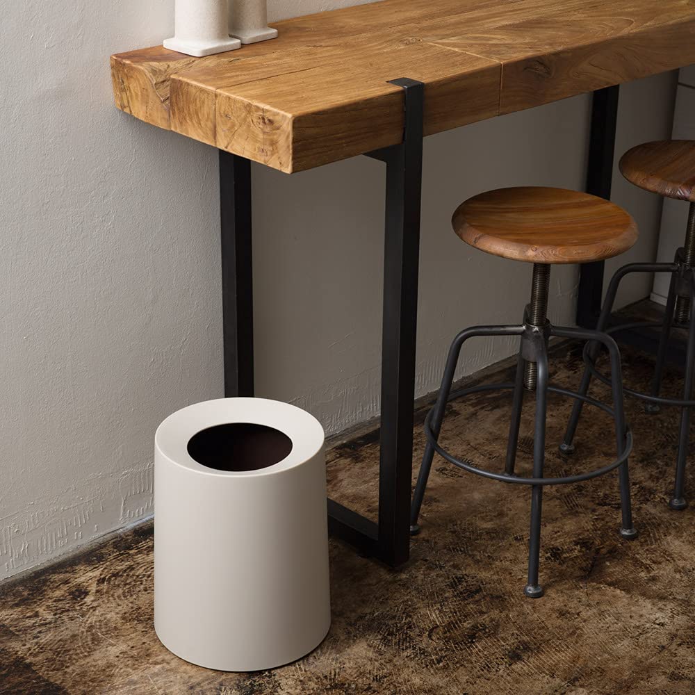 ideaco(イデアコ) ゴミ箱 丸型 11.4L 直径26✕高さ31.5cm TUBELOR HOMME gray (チューブラー オム グレー) [2]