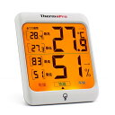 ThermoProサーモプロ 温湿度計 室内温度計デジタル 室内温度計湿度計 LCDバックライト付き 最高最低温湿度値表示 24時間データ記録 高精度 見やすい 快適度表示 インテリア 赤ちゃん 家庭用 三WAY設置 TP53