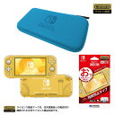 ホリ Nintendo Switch Lite専用 スリムハードポーチブルー+PCハードカバー+液晶保護フィルムピタ貼りセットNintendo Switch L...