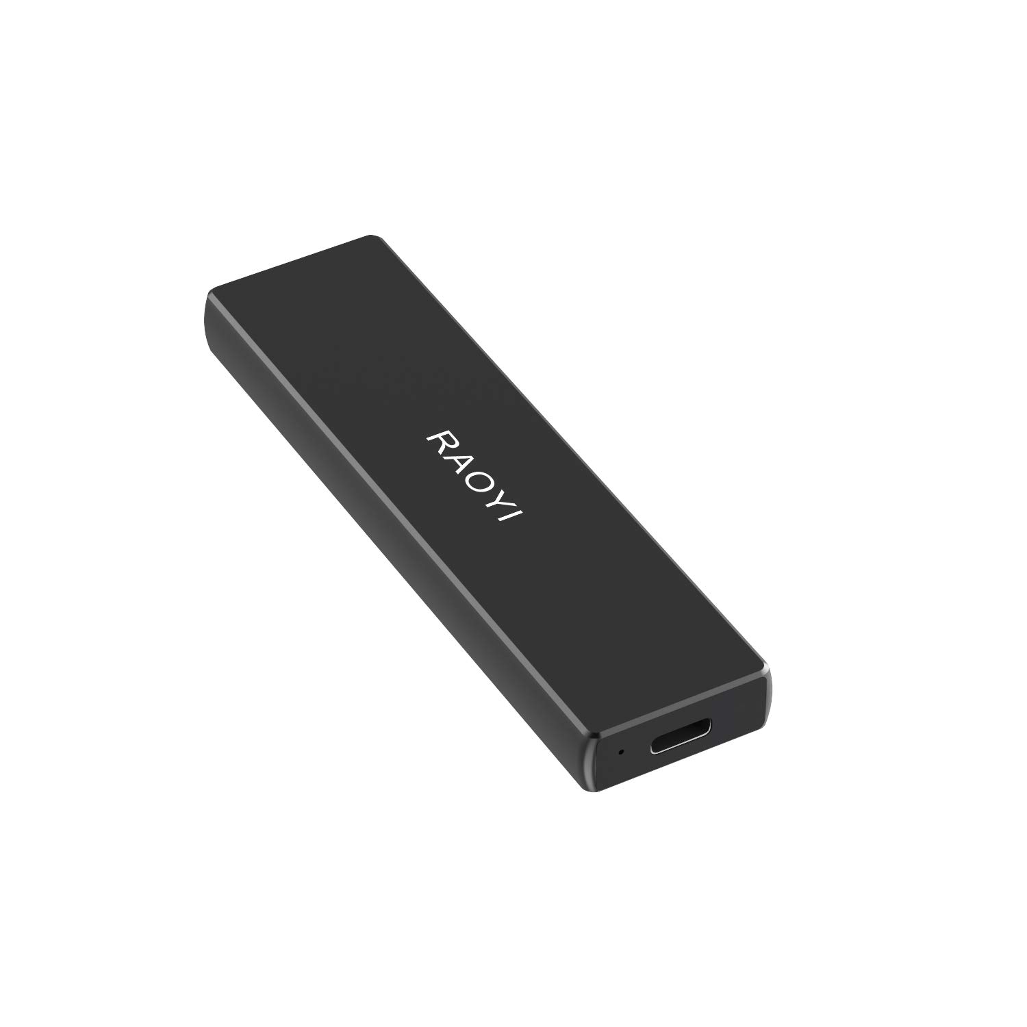 RAOYI 外付けSSD 1TB USB3.2 Gen2 ポータブルSSD 転送速度1050MB/秒 Type-Cに対応 PS4/ラップトップ/X-boxに適用 超薄型・超高速 耐衝撃 防滴 黒