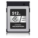 MICROFROM デジタル メモリーカードCFexpress Type B高速性能 読み出し速度1700MB/s 書き込み速度1400MB/s 8K RAW動画記録対応 512GB