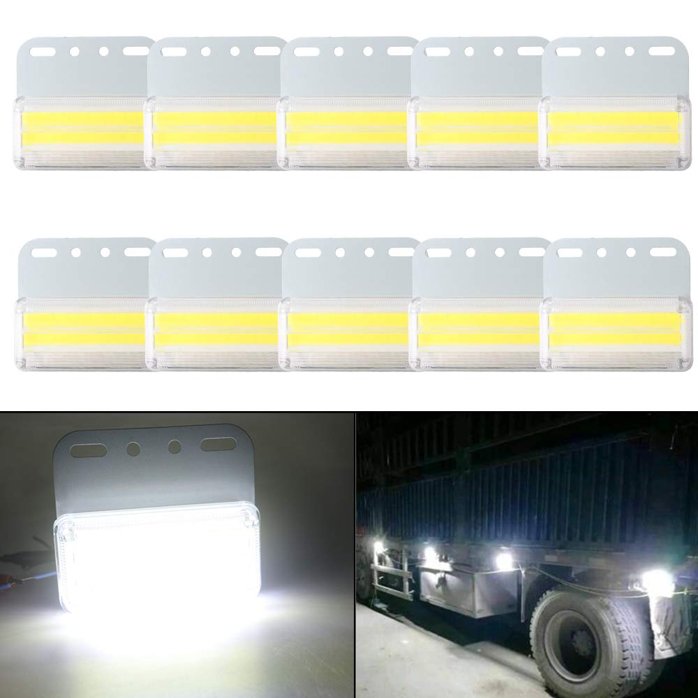 YongMing サイドマーカーランプ 24V 防水 LED cob 42連 ダウンライト トラック用 ホワイト 10個