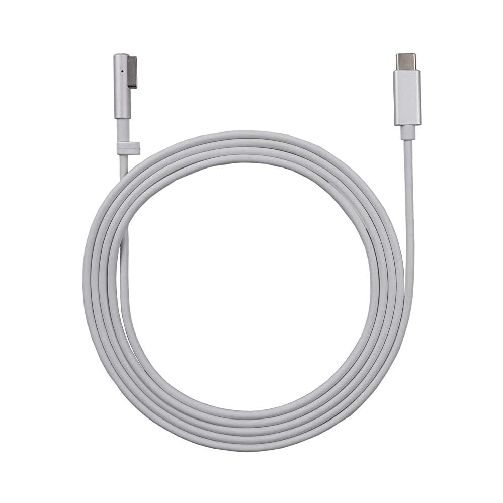 Layy Type-C USB C-磁気充電ケーブル，ラップトップ充電ケーブル(L-Tip）互換MacBook Air Pro（白), Ma..