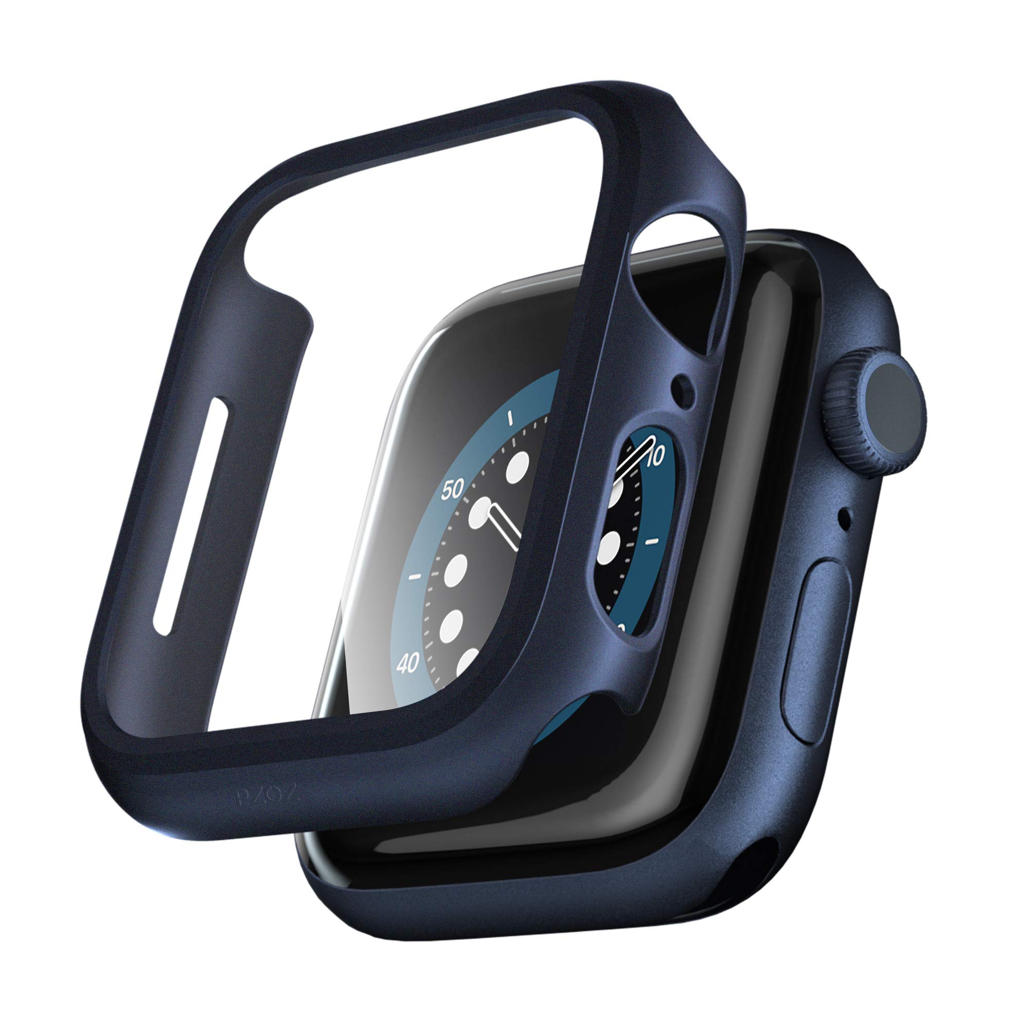 PZOZ Apple Watch 6/SE/5/4 P[X یtB AbvEHb`6 Jo[ Sʕی ϏՌ PC ANZT[ Ή (40mm, u[)