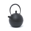 藍花 鉄瓶 南部鉄器 日の丸 黒 (茶こし付き) 10071 1