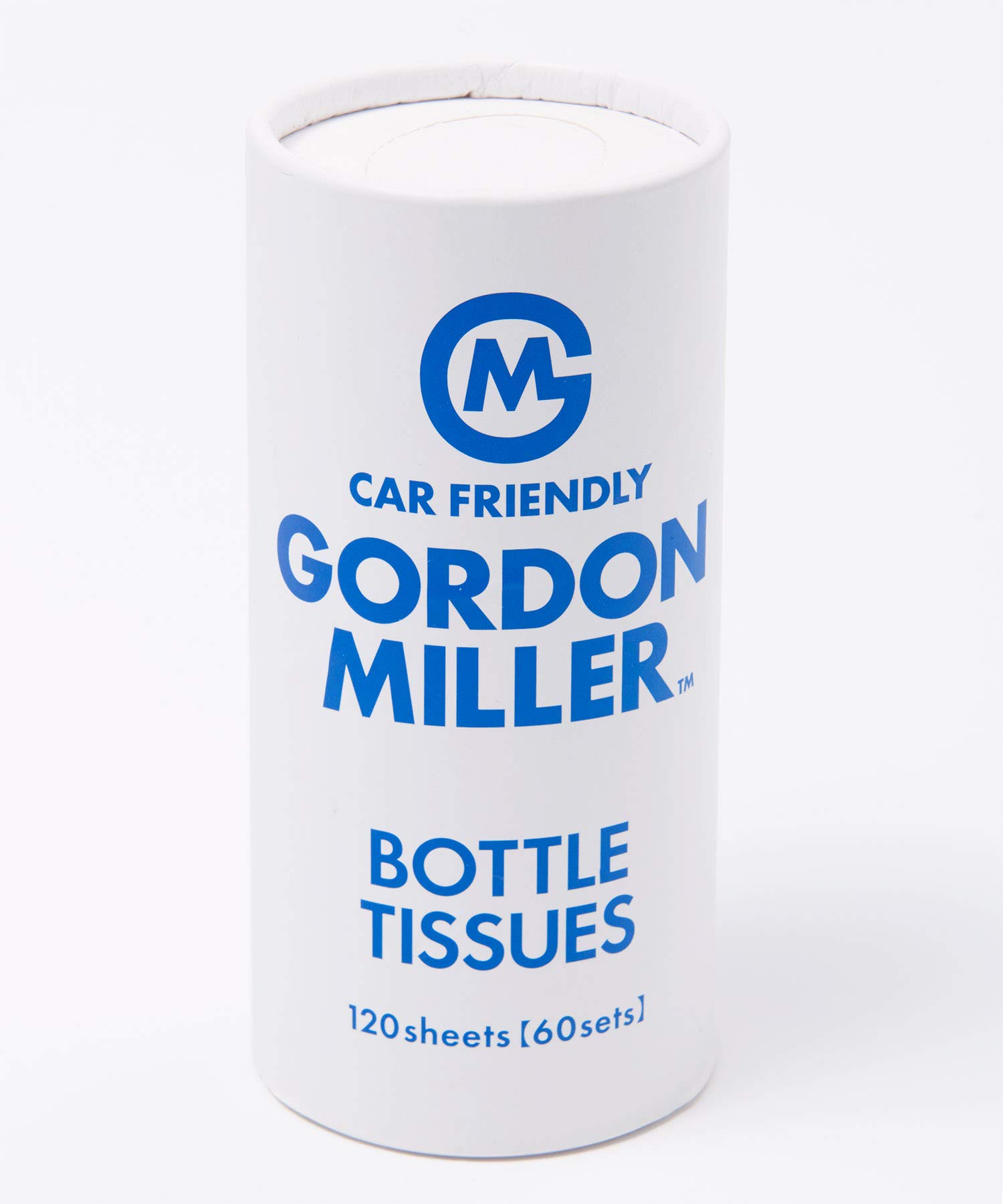 GORDON MILLER ボトルティッシュ スリム 車 ドリンクホルダーに入るサイズ 繊維ホコリが飛び散りにくい竹パルプ ホワイト 1485375