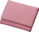 コジット レディース フェイクレザー 手のり財布 ピンク 9.2×7.5cm すっきりたっぷり収まる