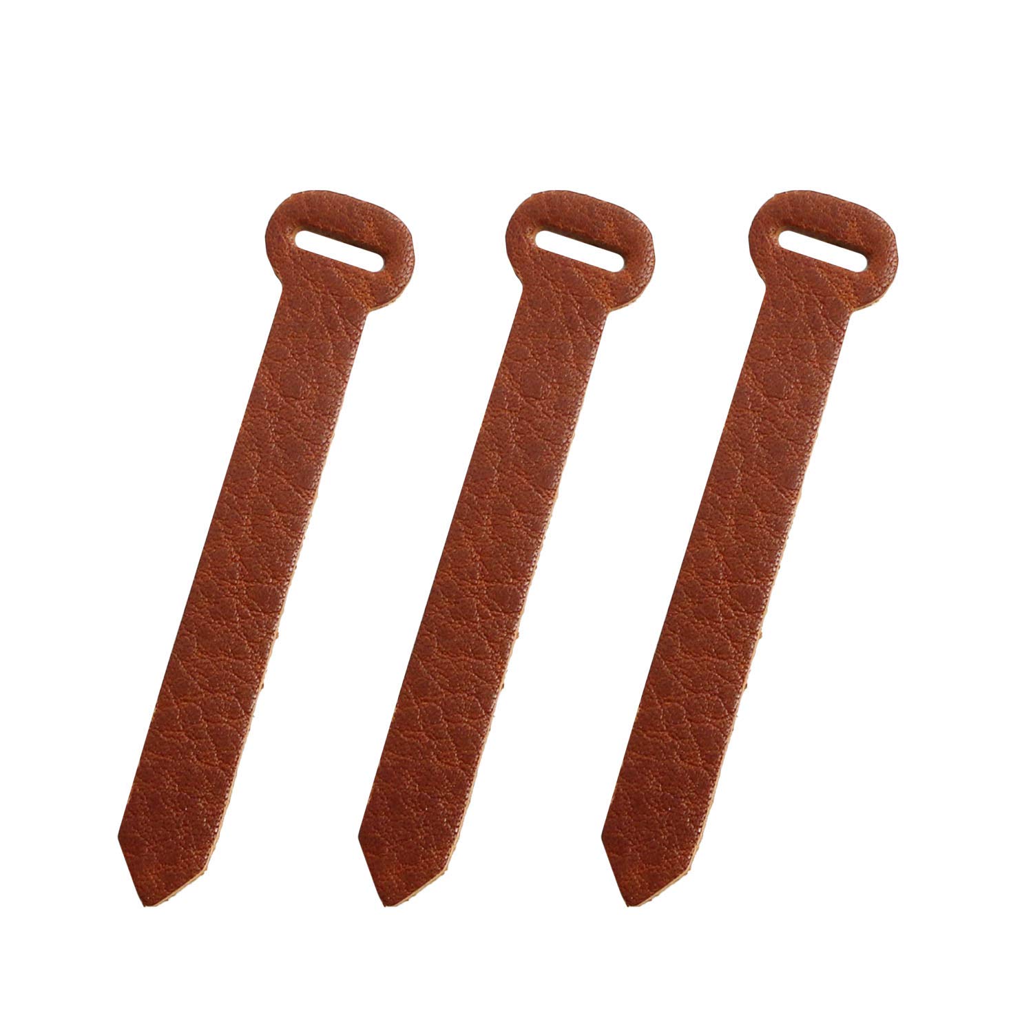 Cooking, Crafts Toys - NBK リングファスナー用本革パーツ 茶 全長70mm 同色3本入 LS-C