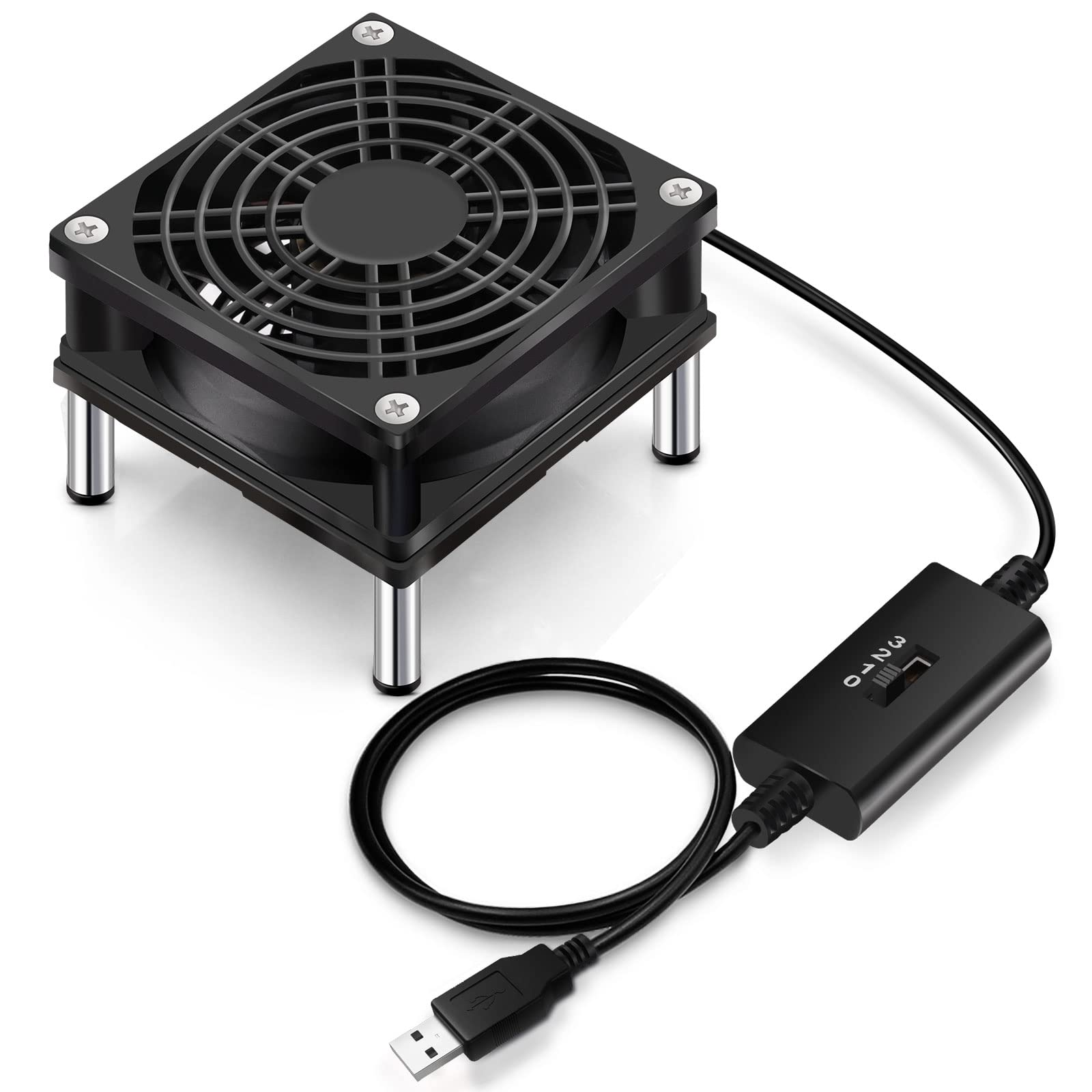 Sound Related （Speakers） - Mauknci USBファン 8cm 静音 5V 3段階風量調整 長時間稼働 USB 冷却ファン 80mm (組立要)