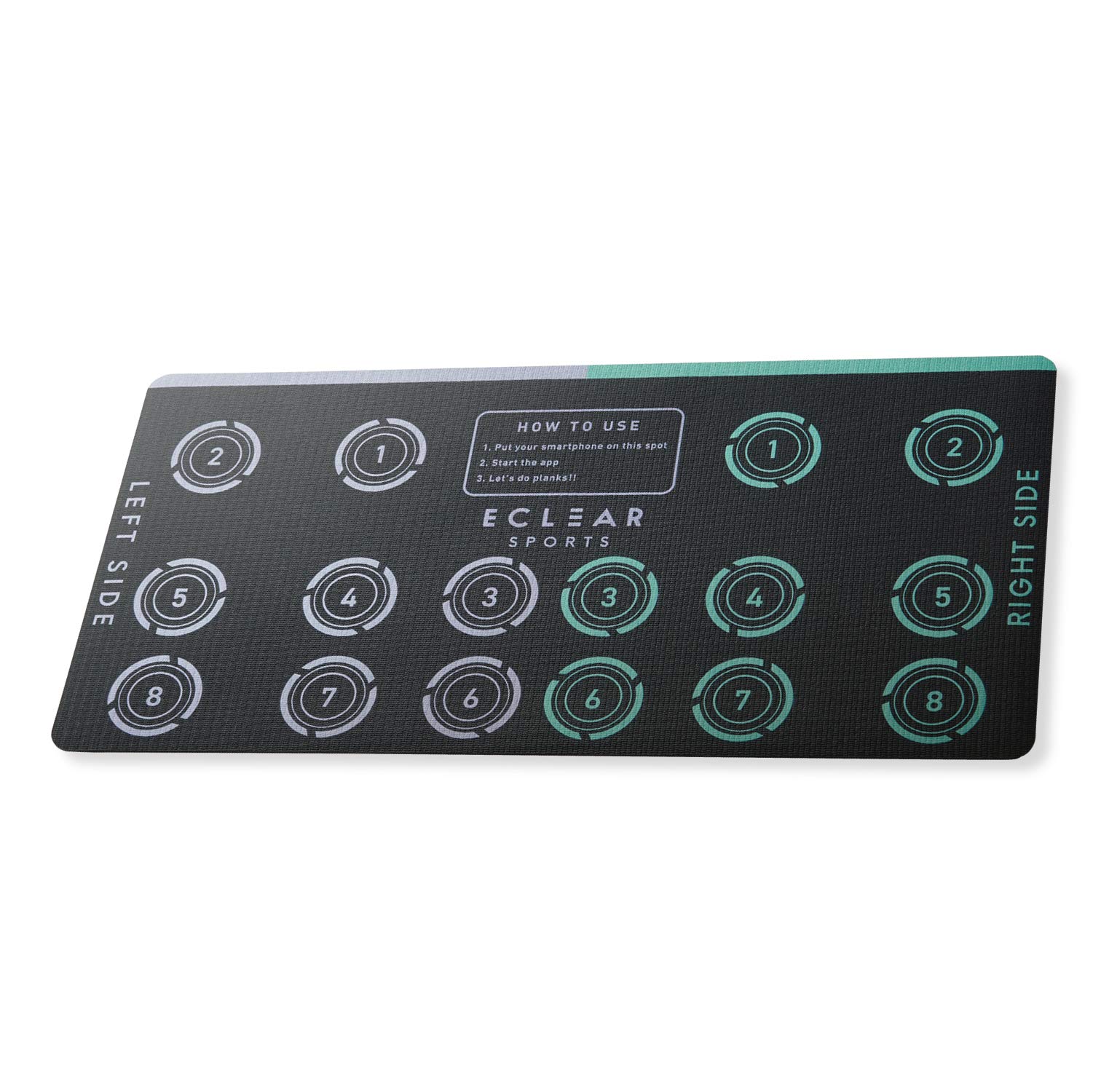 エレコム エクリアスポーツ トレーニングマット ヨガマット 厚さ 4mm [専用アプリで自宅で楽しくトレーニング] 収納 ベルト 800mm×400mm×4mm グレー HCF-PT80GY