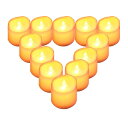 QBeau LED キャンドルライト LEDキャンドル 蝋燭 暖色光 揺らぐ炎 ティーライトゆらゆら揺れる 火を使わない 安全 省エネ 長持ち 便利 おしゃれ ...