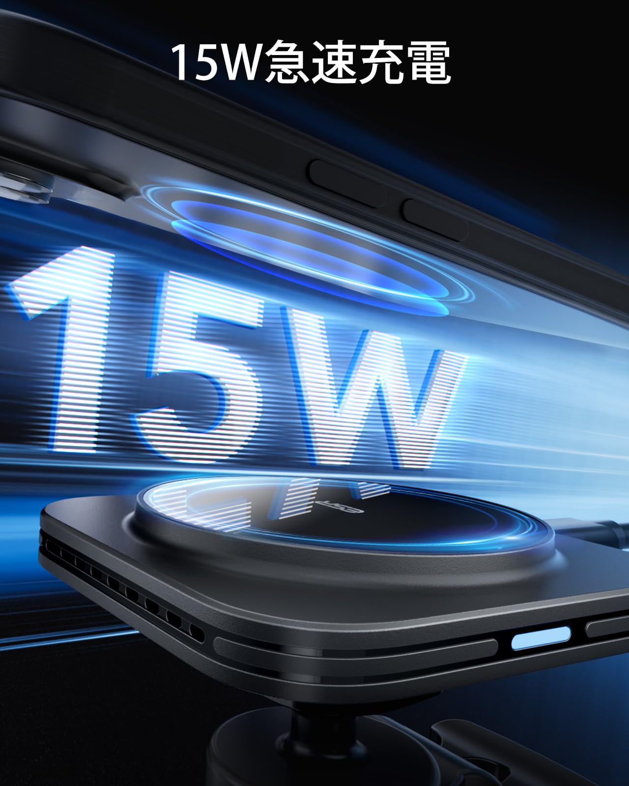 ESR HaloLock�ֺܼ����磻��쥹���Ŵ� MagSafe�б� �ֺܵ�®���Ŵ� 15W ��������᤭�Ф����˼���դ� iPhone15/15Plus/15Pro/15Pro Max/iPhone14/14 Plus/14 Pro/14 Pro Max��iPhone13/12���꡼���б� 36W QC 3.0�ֺܽ��Ŵ��դ�