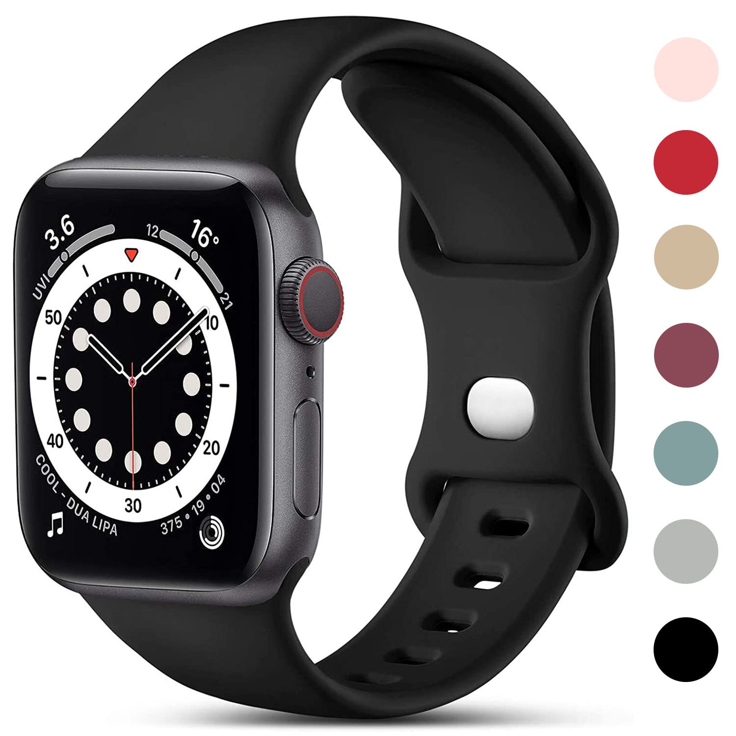 QLTYPRI Х б Apple Watch åץ륦å Х 30mm 40mm 42mm 44mm ꥳ ٥ ե ݡĥХ 򴹥Х   ȥå åץ륦å꡼ Ŭ iWatch Ultra SE Series 8/7/6/5/4/3/...