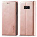 QLTYPRI Samsung Galaxy S8 ケース ギャラクシー S8 ケース 手帳型 高級PUレザー 艶なしPU革 TPU バンパー カード収納 スタンド機能 マグネット 耐衝撃 全面保護 定番 おしゃれ 財布型 カバー - ローズゴールド