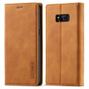 QLTYPRI Samsung Galaxy S8 ケース ギャラクシー S8 ケース 手帳型 高級PUレザー 艶なしPU革 TPU バンパー カード収納 スタンド機能 マグネット 耐衝撃 全面保護 定番 おしゃれ 財布型 カバー - ブラウン