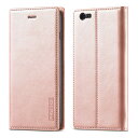 QLTYPRI iPhone 6 ケース iPhone 6s ケース 手帳型 高級PUレザー 艶なしPU革 TPU バンパー カード収納 スタンド機能 マグネット 耐衝撃 全面保護 定番 おしゃれ 財布型 スマホケース - ローズゴールド
