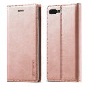 QLTYPRI iPhone 7 plus ケース iPhone 8 plus ケース 手帳型 高級PUレザー 艶なしPU革 TPU バンパー カード収納 スタンド機能 マグネット 耐衝撃 全面保護 定番 おしゃれ 財布型 スマホケース - ローズゴールド