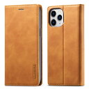 QLTYPRI iPhone 12 ケース シンプル 手帳型 高級PUレザー 艶なしPU革 TPU バンパー カード収納 スタンド機能 マグネット 耐衝撃 全面保護 定番 人気 おしゃれ 財布型 アイフォン12 (6.1) - ブラウン
