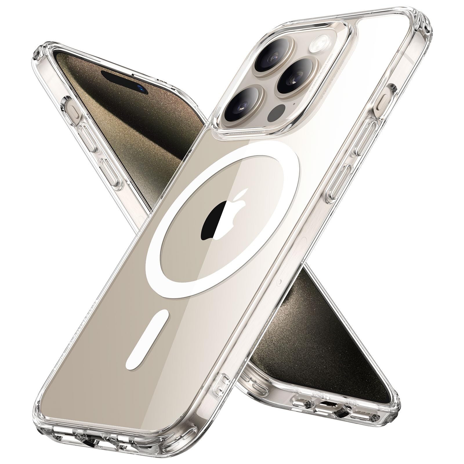 Rakuten - 米軍MIL規格・Magsafe対応ESR iPhone 15 Pro ケース 耐黄変 耐衝撃 傷に強い背面 iPhone 15 Pro用 磁気スマホケース クリア Classicシリーズ