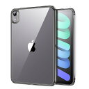 ESR iPad mini6 ケース 2021 ハイブリッド クリア 保護 ケース iPad mini6 カバー 8.3インチ 2021モデル スリム 軽量 薄型 衝撃吸収 耐衝撃 黄変しにくい ハード背面 ソフトフレーム Pencil 2対応 ブラック