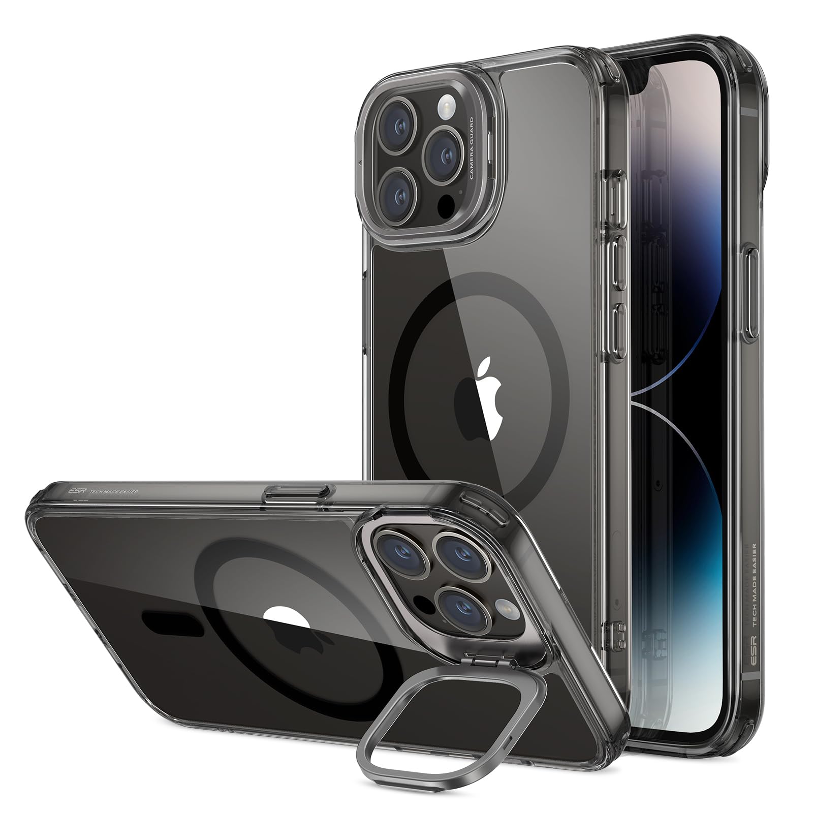 ESR iPhone 14 Pro Maxケース キックスタンド HaloLock 付きケース MagSafe 対応 スタンド付き 米軍MIL..