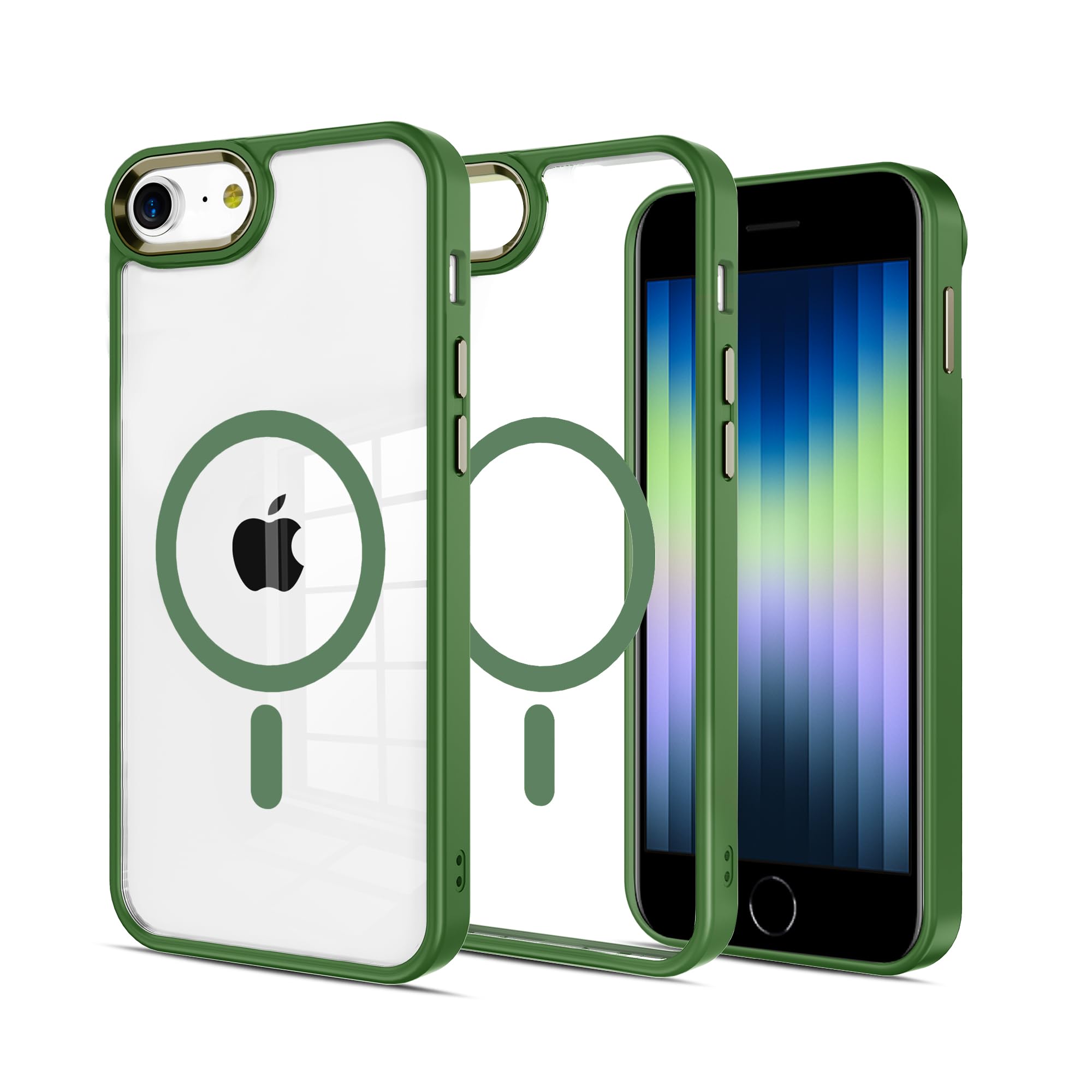 iPhone SE3  3 MagSafeб ̥ꥢ 2022 iPhone SE2  2 ߥ˥󥺤ȥܥ iPhone7   iPhone8   Ѿ׷ TPU Хѡ iphone se  磻쥹б PinLiShe...