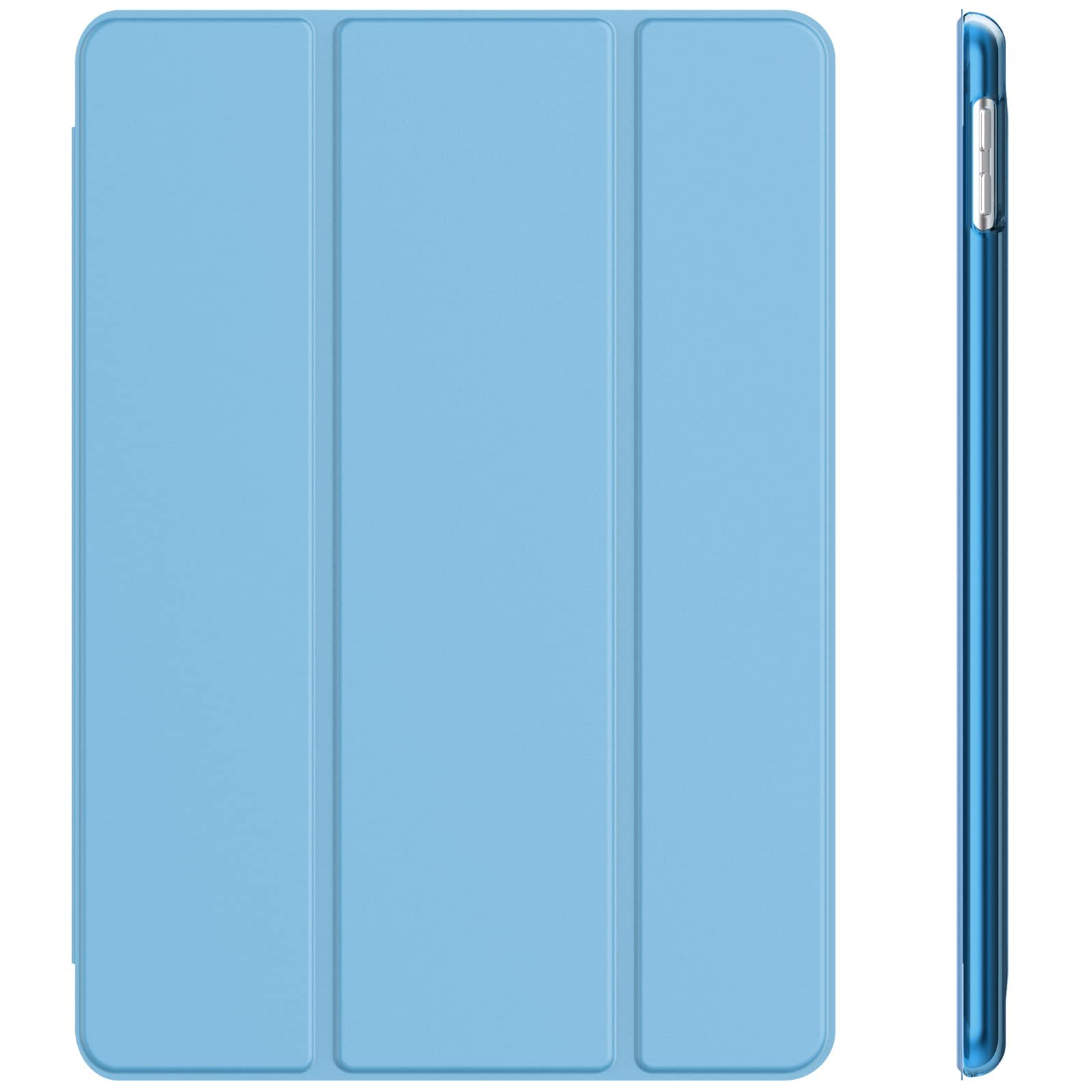 JEDirect iPad 9.7インチ (第6/5世代用) ケース PUレザー 三つ折スタンド オートスリープ機能 (ブルー)(2.0)