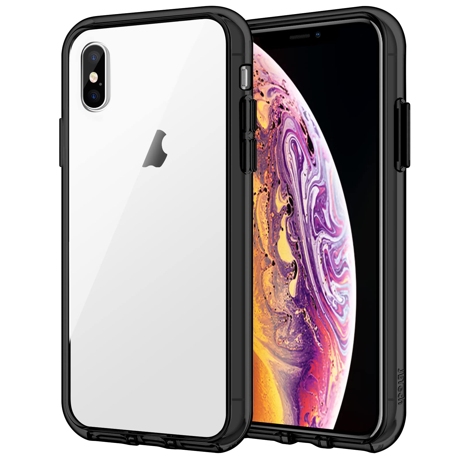 JEDirect iPhonexs/iPhonex P[X (5.8C`piPhone X/Xs) ΂݂Ȃ Ռz op[Jo[ h~ NAobN (ubN)