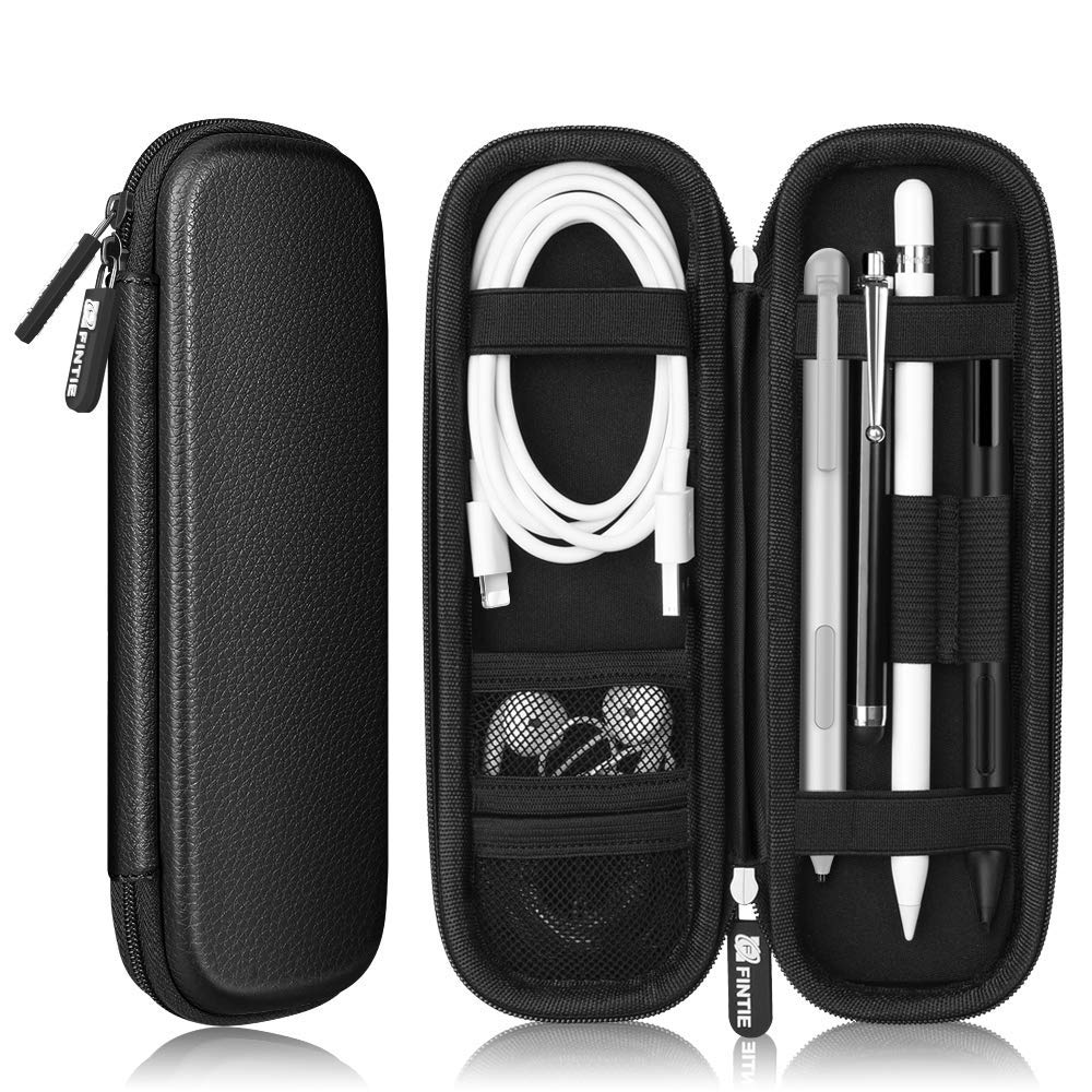 Fintie Apple Pencil ケース バッグ 収納ケース 高級EVAハードシェル 紛失防止ポケット ゴムバンド固定..