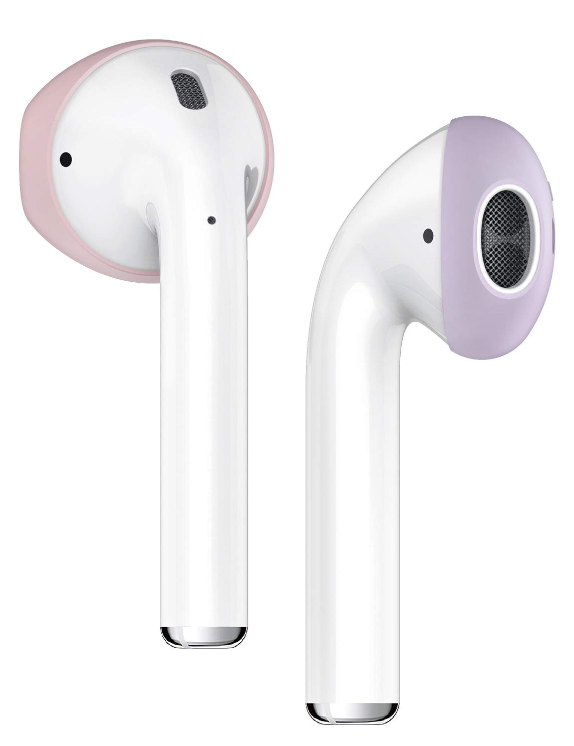 elago AirPods 対応 イヤーピース つけたまま 充電可能 イヤホン 落下防止 アクセサリー 極薄 シリコン イヤホンカバー 左右セット×2カラー AirPods1 / AirPods2 Wireless Charging Case エアーポッズ 対応 SECURE FIT ラブリーピンク/ラベンダー