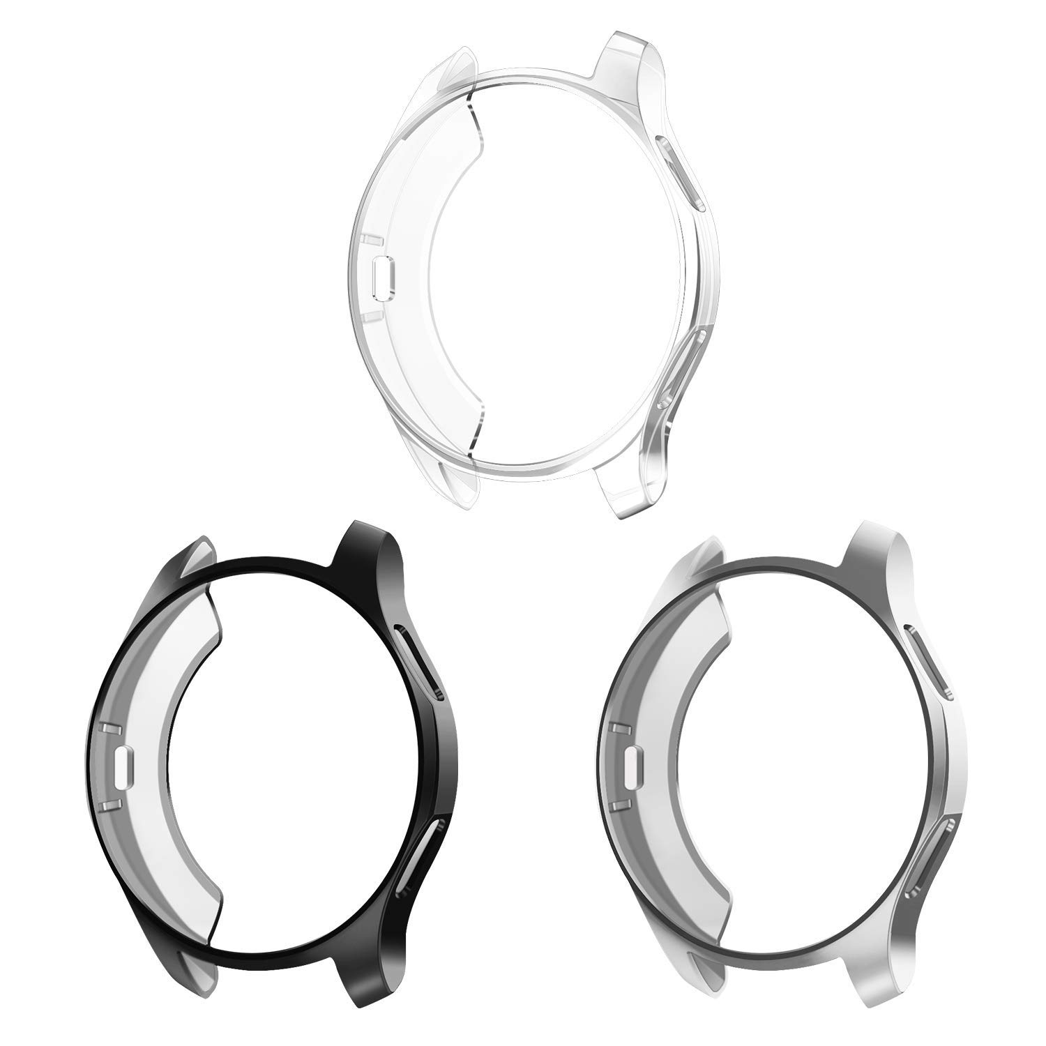 [3Zbg] Fintie Samsung Galaxy Watch 46mm / Gear S3 P[X یop[ TPU bL \tg ϏՌ EȒP y ^ Galaxy Watch/Gear S3 Frontier/Classic یJo[iubN/Vo[/NAj