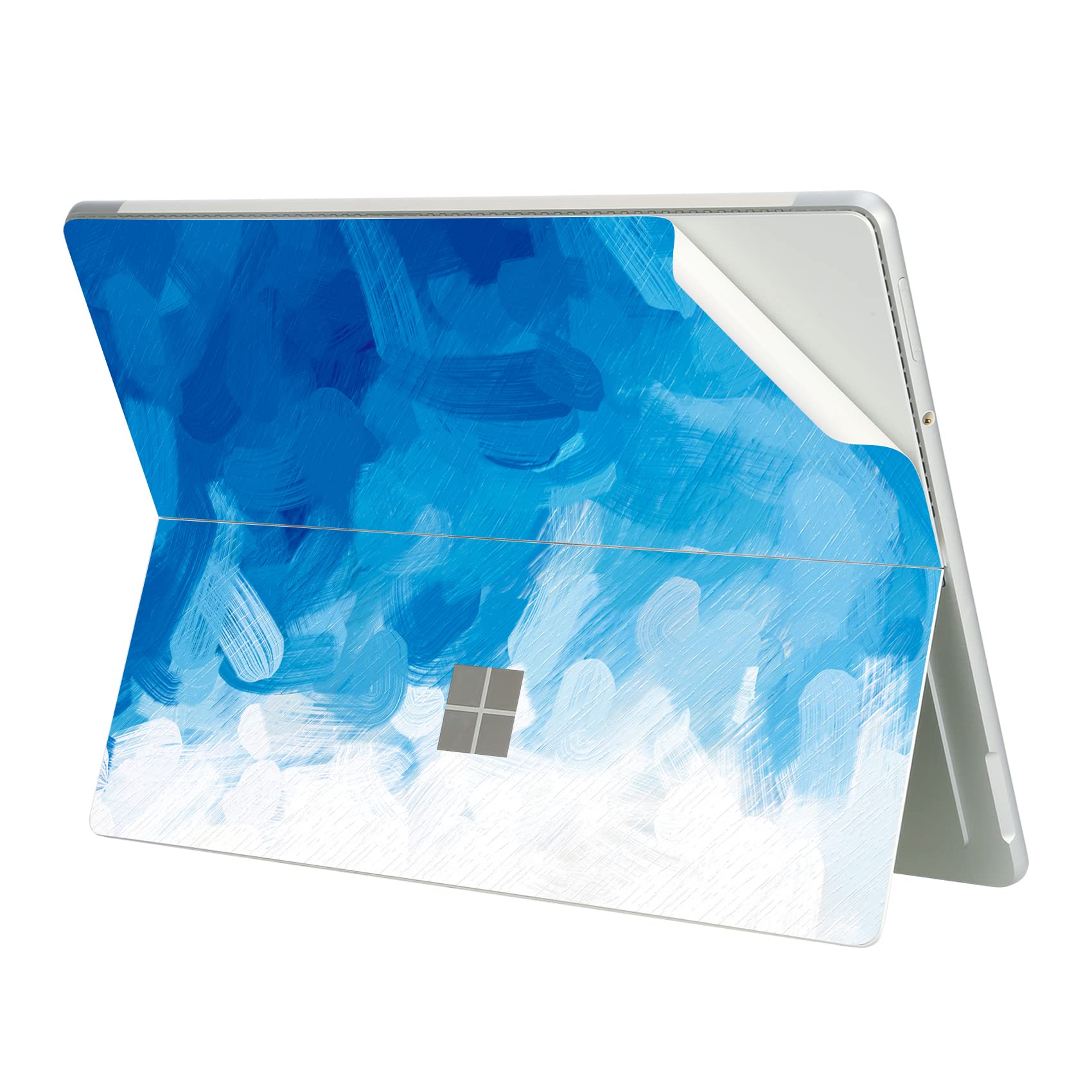 Digi-Tatoo Surface 専用スキンシール カバー ステッカー (Surface Pro 8 用) 全身保護、取り外し可能、傷つき防止および残留物フリー [Blue Paint]